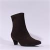 Paul Green Mid Heel Ankle Boot - Brown Suede